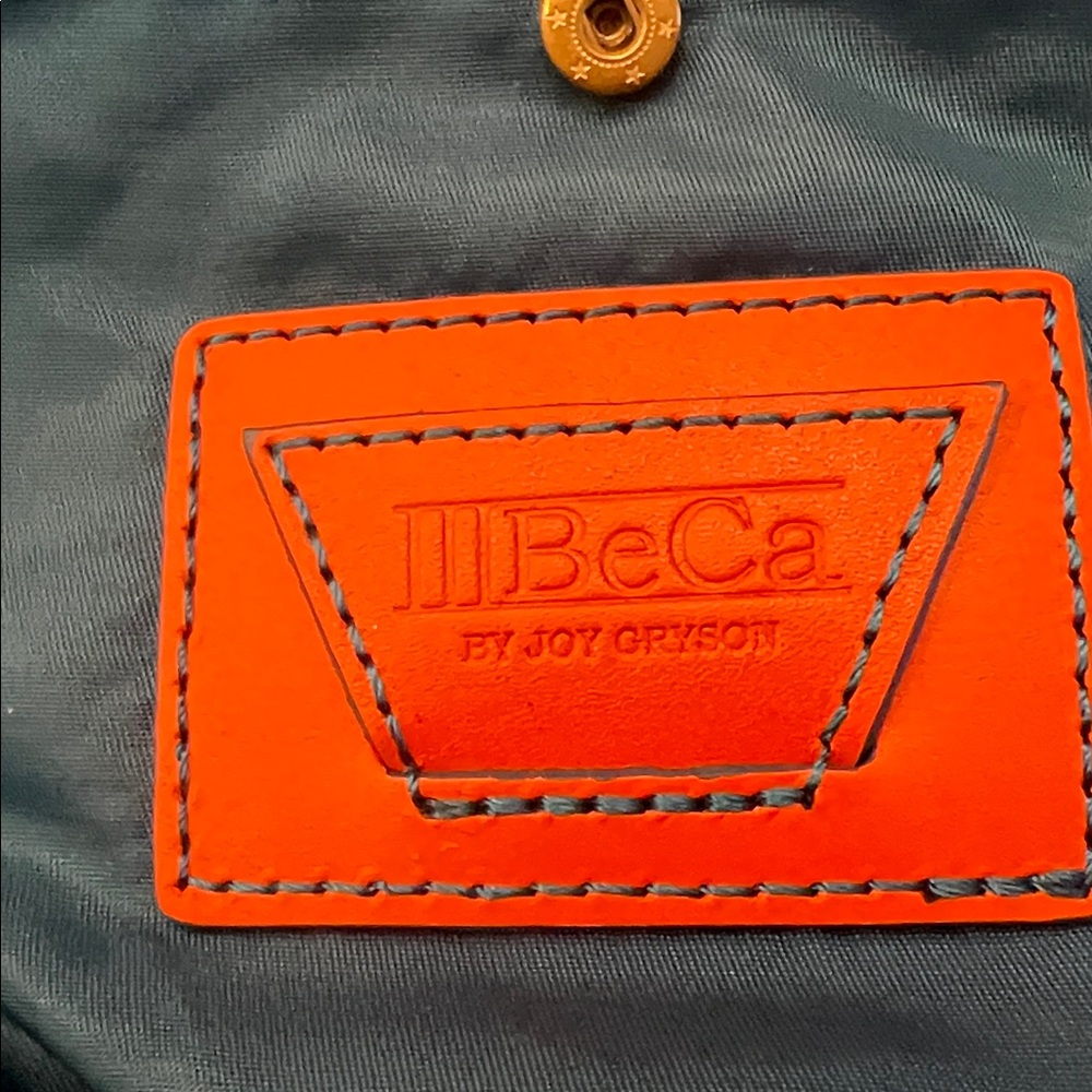IIIBeCa by Joy Grayson Orange Leather Toiletry Bag NWOT - Picture 11 of 12
